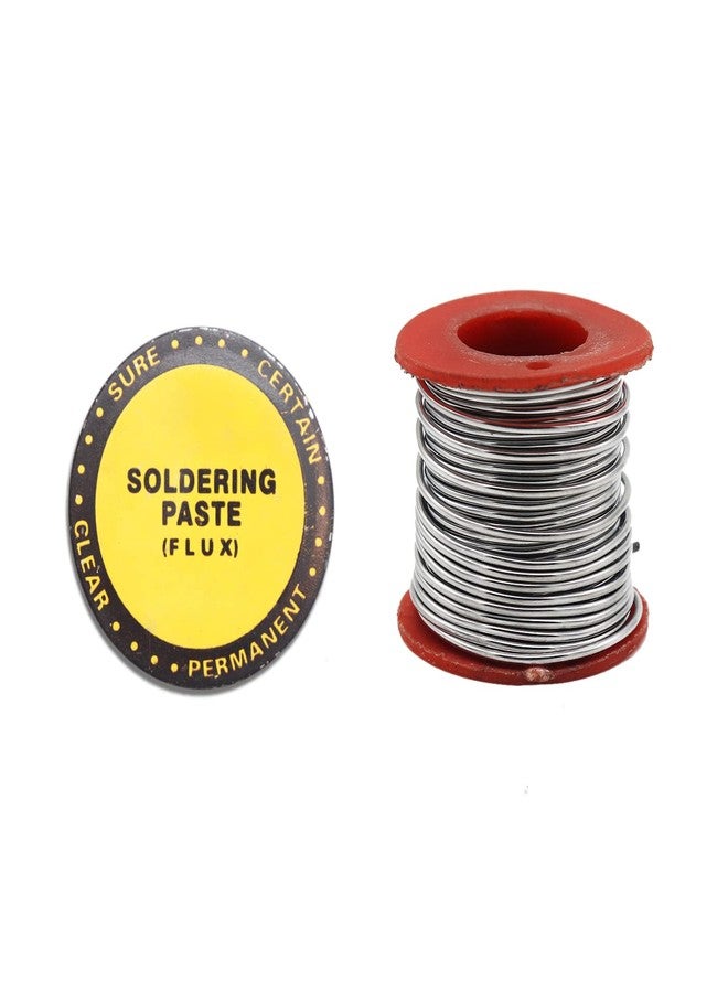 Electronicspices Electronic Spices Combo of 15gm Soldering Paste Flux With 30gm 22 Swg Size Lead Free Solder Wire Reel - Image 1